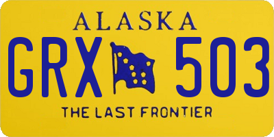 AK license plate GRX503