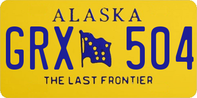 AK license plate GRX504