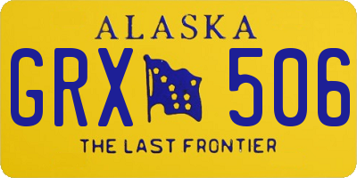 AK license plate GRX506