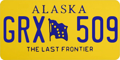 AK license plate GRX509