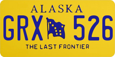 AK license plate GRX526