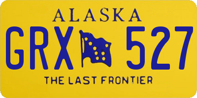 AK license plate GRX527