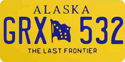 AK license plate GRX532