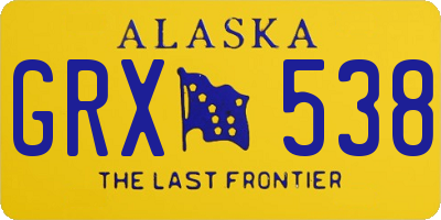 AK license plate GRX538