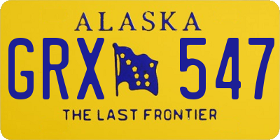 AK license plate GRX547