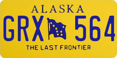 AK license plate GRX564