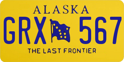AK license plate GRX567