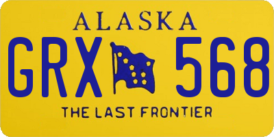 AK license plate GRX568
