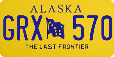 AK license plate GRX570