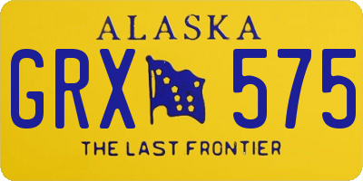 AK license plate GRX575