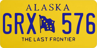 AK license plate GRX576