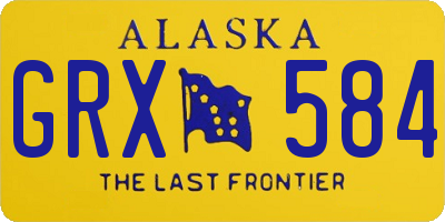 AK license plate GRX584