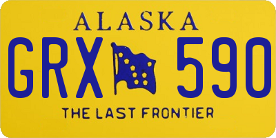 AK license plate GRX590