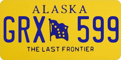 AK license plate GRX599