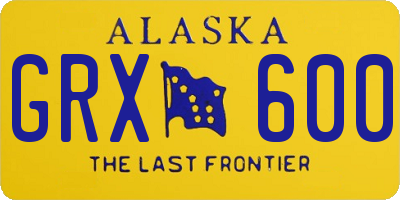 AK license plate GRX600