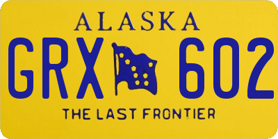 AK license plate GRX602