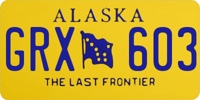 AK license plate GRX603