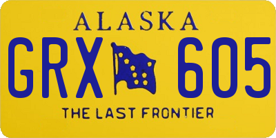 AK license plate GRX605