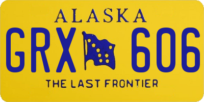 AK license plate GRX606