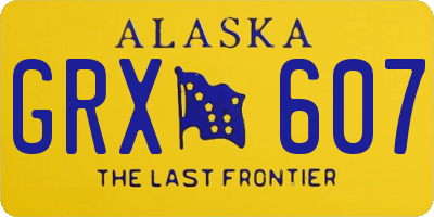AK license plate GRX607