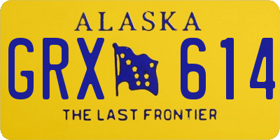 AK license plate GRX614
