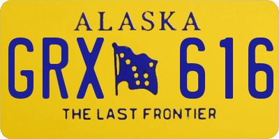 AK license plate GRX616