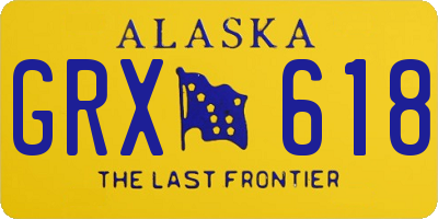 AK license plate GRX618