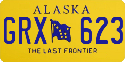 AK license plate GRX623