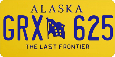 AK license plate GRX625