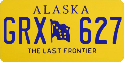 AK license plate GRX627
