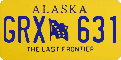 AK license plate GRX631