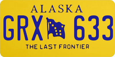 AK license plate GRX633