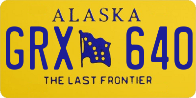 AK license plate GRX640