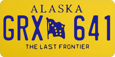 AK license plate GRX641