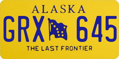 AK license plate GRX645