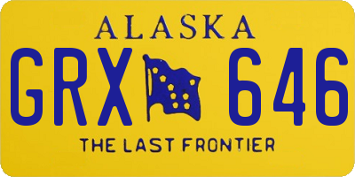 AK license plate GRX646