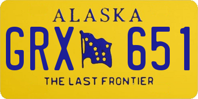 AK license plate GRX651