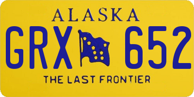 AK license plate GRX652