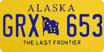 AK license plate GRX653