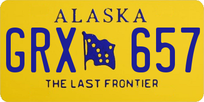 AK license plate GRX657