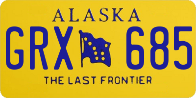 AK license plate GRX685