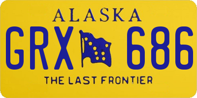 AK license plate GRX686