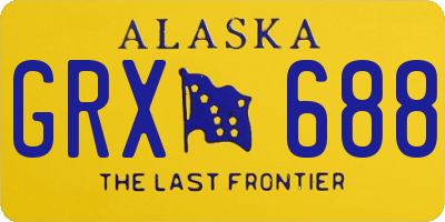 AK license plate GRX688