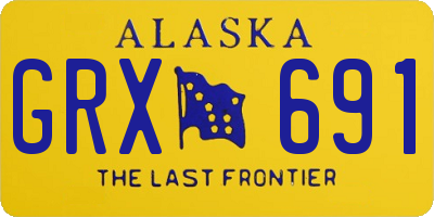 AK license plate GRX691