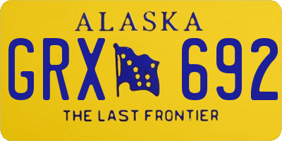 AK license plate GRX692