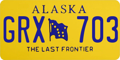AK license plate GRX703