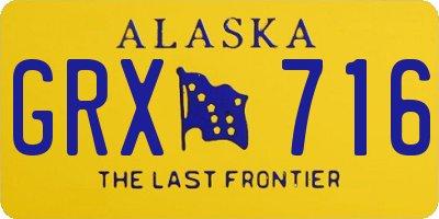 AK license plate GRX716