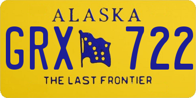 AK license plate GRX722