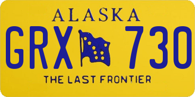 AK license plate GRX730