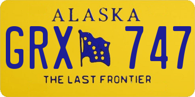 AK license plate GRX747